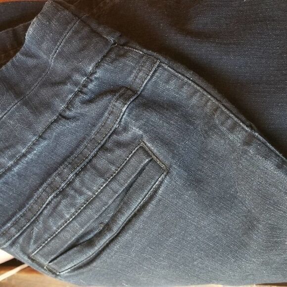 Lee Dark Blue Mid Rise Elastic Waistband Casual Chino Shorts - Picture 2 of 5